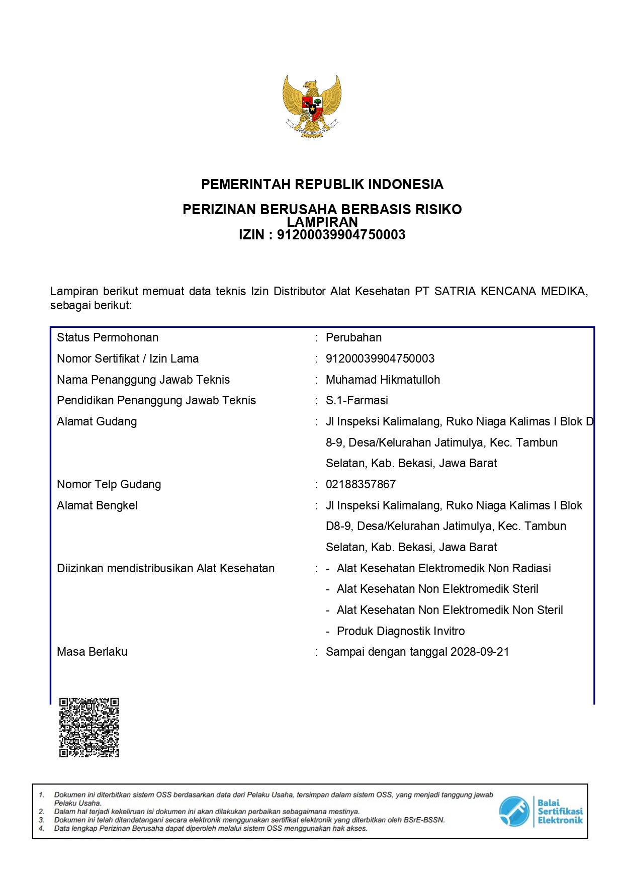Sertifikasi: Sertifikat IDAK (Izin Distribusi Alat Kesehatan)